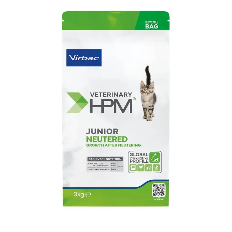 Virbac Veterinary HPM Junior Neutered Cat 3 kg Affare