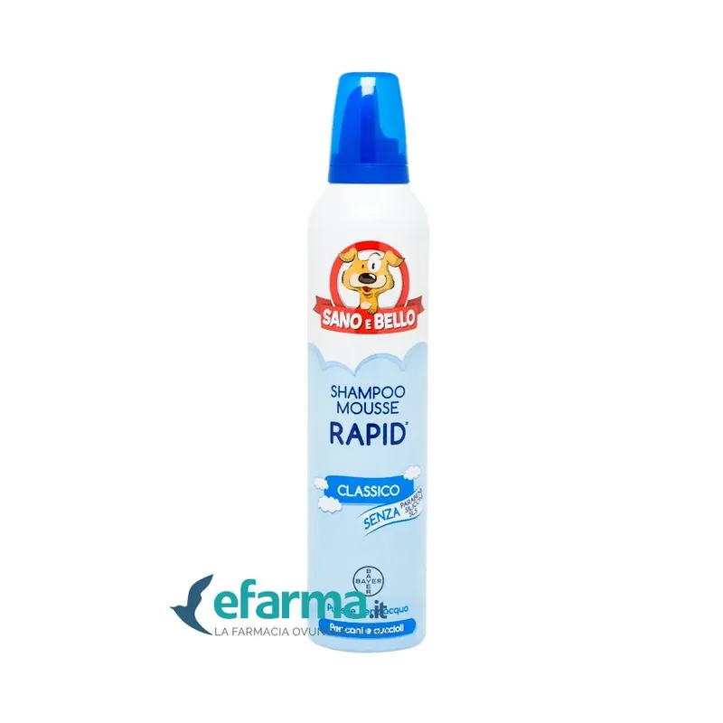 Bayer Sano e Bello Shampoo Schiuma Secca Rapid Classic Cani 300 Ml Offerta Lampo
