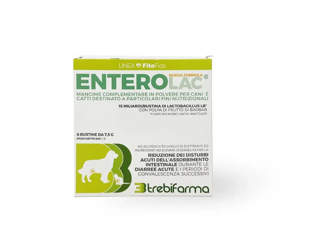 Trebifarma Enterolac Buste Regolatore Flora Intestinale Cani E Gatti 8 Bustine Promozione Esclusiva