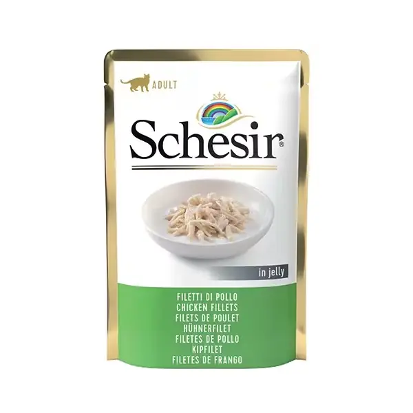 Direttamente Dal Produttore Schesir Gatto Adulto Filetti Di Pollo In Jelly 85g