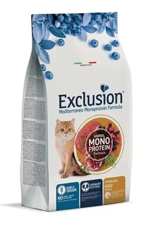 Ultima Occasione Exclusion Mediterraneo Monoprotein Sterilized Adult Manzo 12 kg
