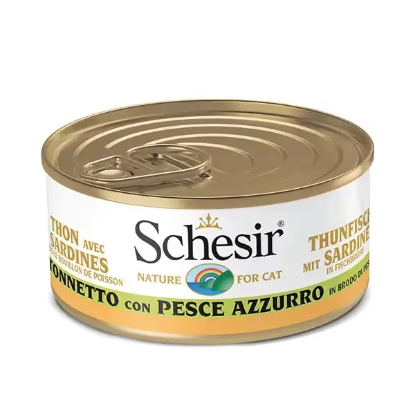 Compra Adesso Schesir Tonnetto Con Pesce Azzurro Cibo Umido Per Gatti Adulti Lattina Da 70 G