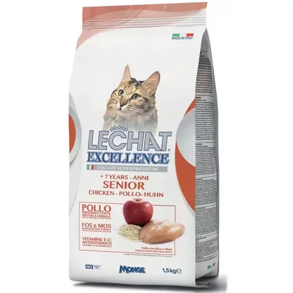 Lechat Excellence Senior Pollo Mangime Complementare per Gatti 1,5 kg Super Prezzo