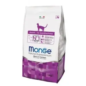 Occasione Monge Ricco Di Pollo Cibo Secco Gatti Adulti Sacco 10 Kg