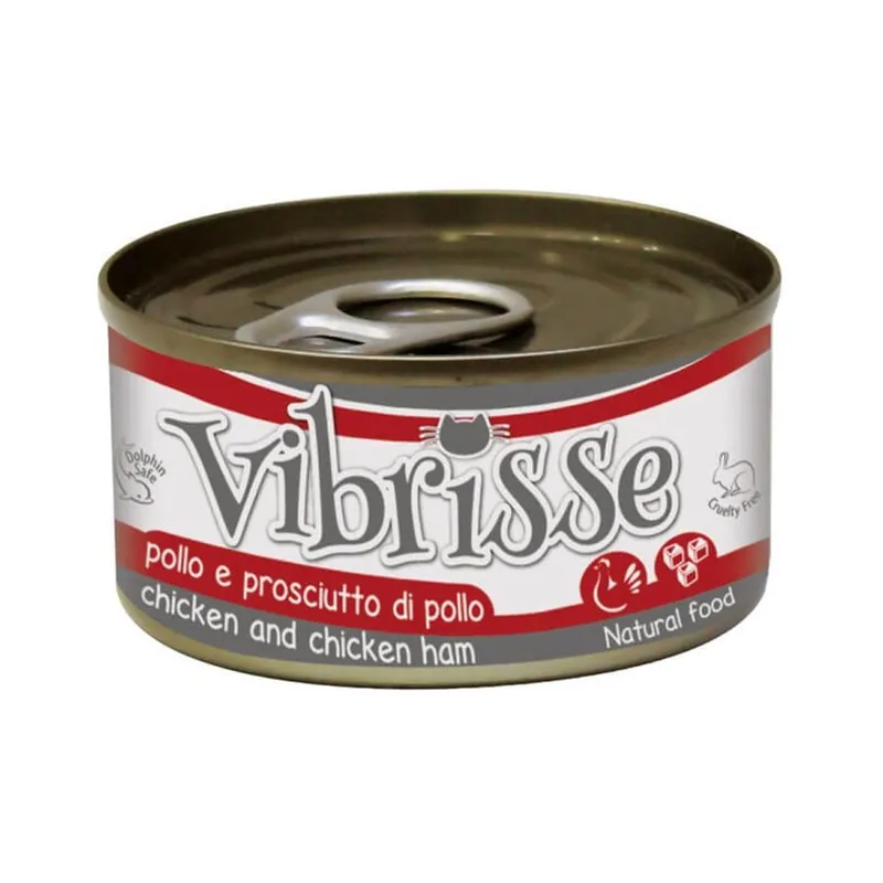 Vibrisse Gatto Pollo e Prosciutto di Pollo 24 x 70 g Saldi