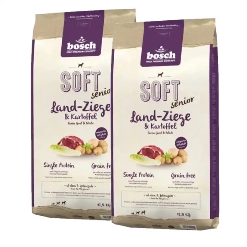 BOSCH Soft Senior Capra e patate 12,5kg x2 Prezzo Ridotto
