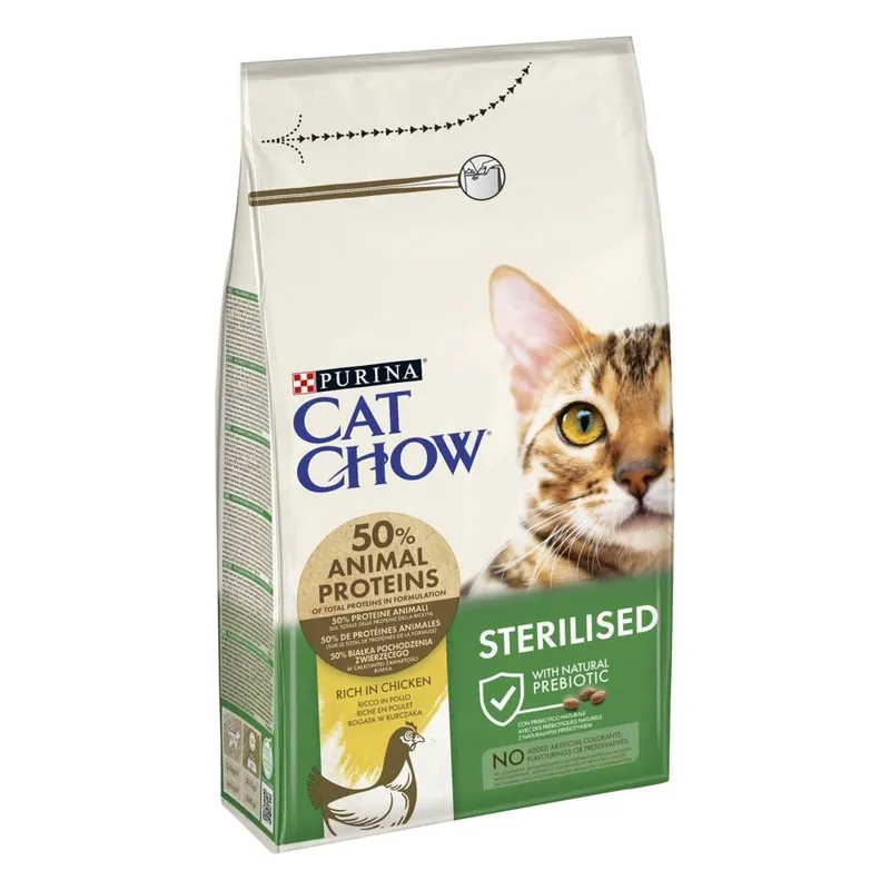 Più Venduto PURINA Cat Chow Sterilised Chicken Food 1,5 kg