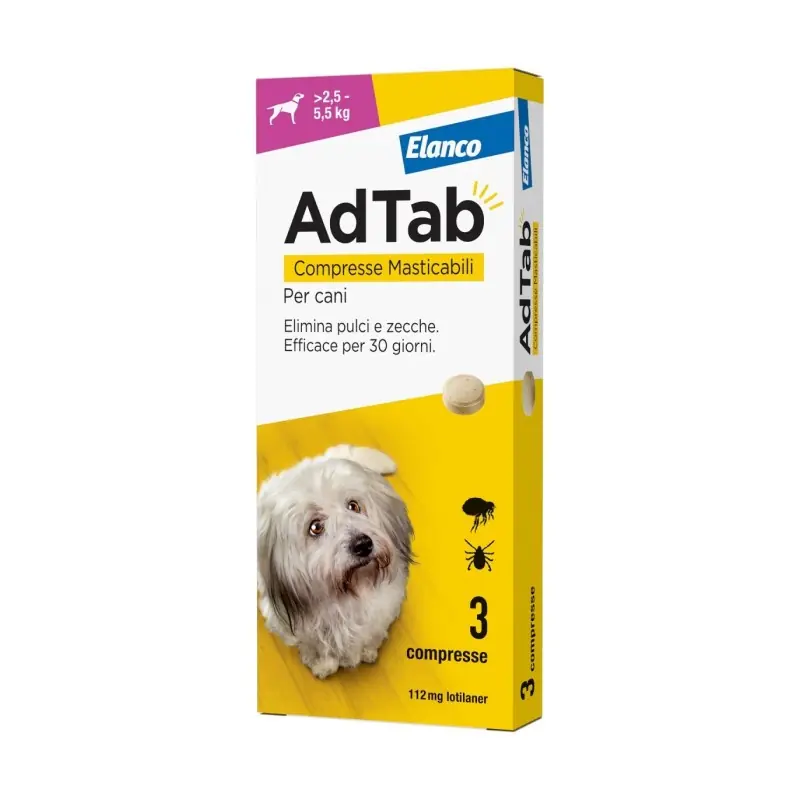 Adtab 3 cpr 112mg cani 2,5-5,5 kg Economico