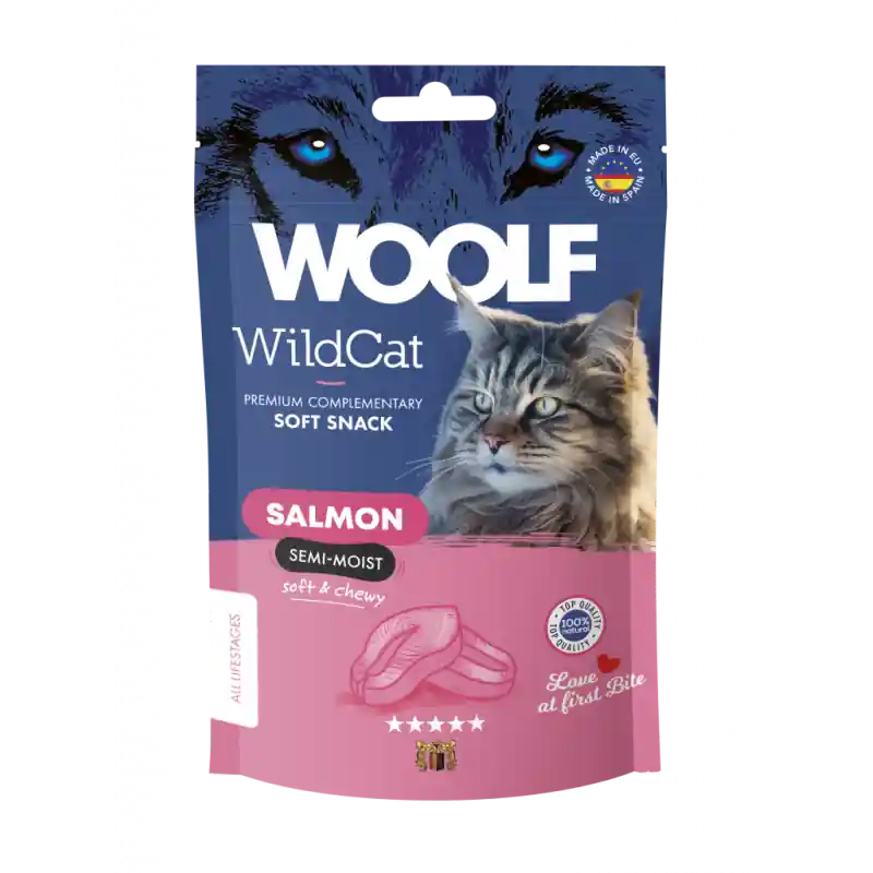 Woolf Snack Wildcat Salmone Soft 50 gr Promozione Esclusiva