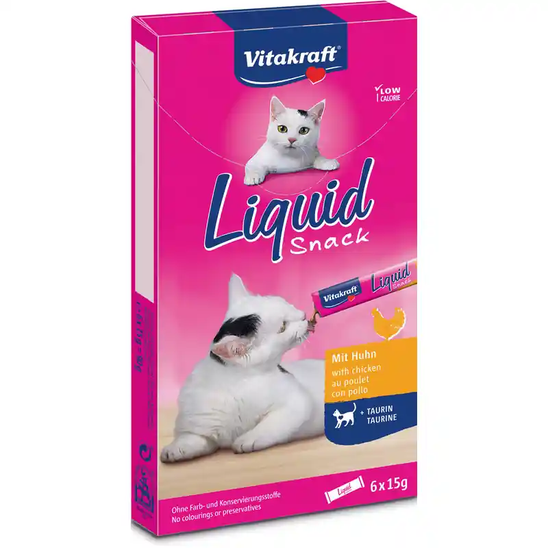 VITAKRAFT CAT LIQUID SNACK DA 15 GRAMMI 6 PEZZI Nuovo Arrivo