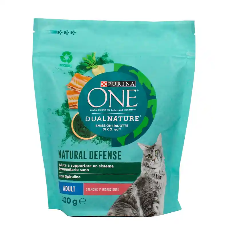 PURINA ONE GATTO DUAL NATURE CROCCHETTE SALMONE BUSTA 400 grammi Ultimissimo Modello