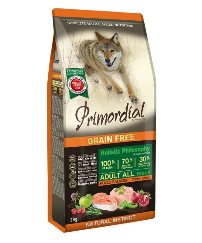 Primordial per Cane M/M Pollo e Salmone 12 kg Nuovo Arrivo