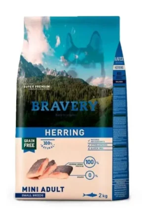 Bravery dog adult herring mini 2kg Promozione