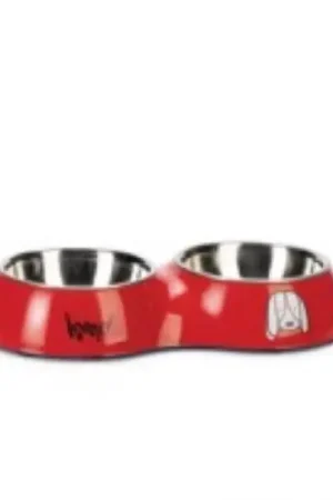 Economico Karlie set ciotole inox jairo rosso 2x480ml