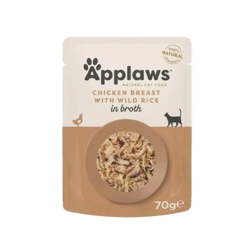 Applaws petto di pollo e riso selvatico in brodo bustina 70gr Offerta