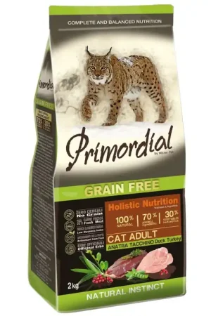 Primordial Grain Free Adult Anatra e Tacchino per Gatti Offerta Limitata