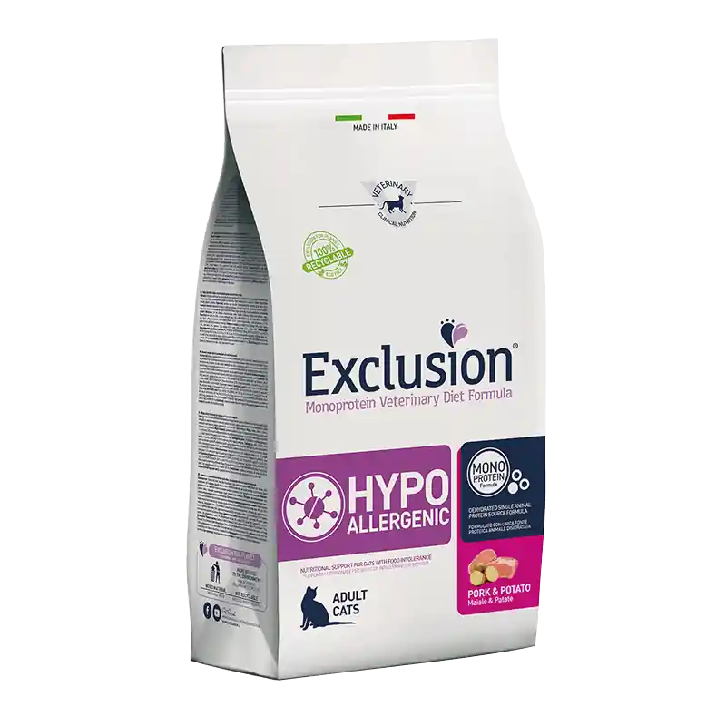 Exclusion Diet Hypoallergenic Maiale e Patate per Gatti A Buon Prezzo