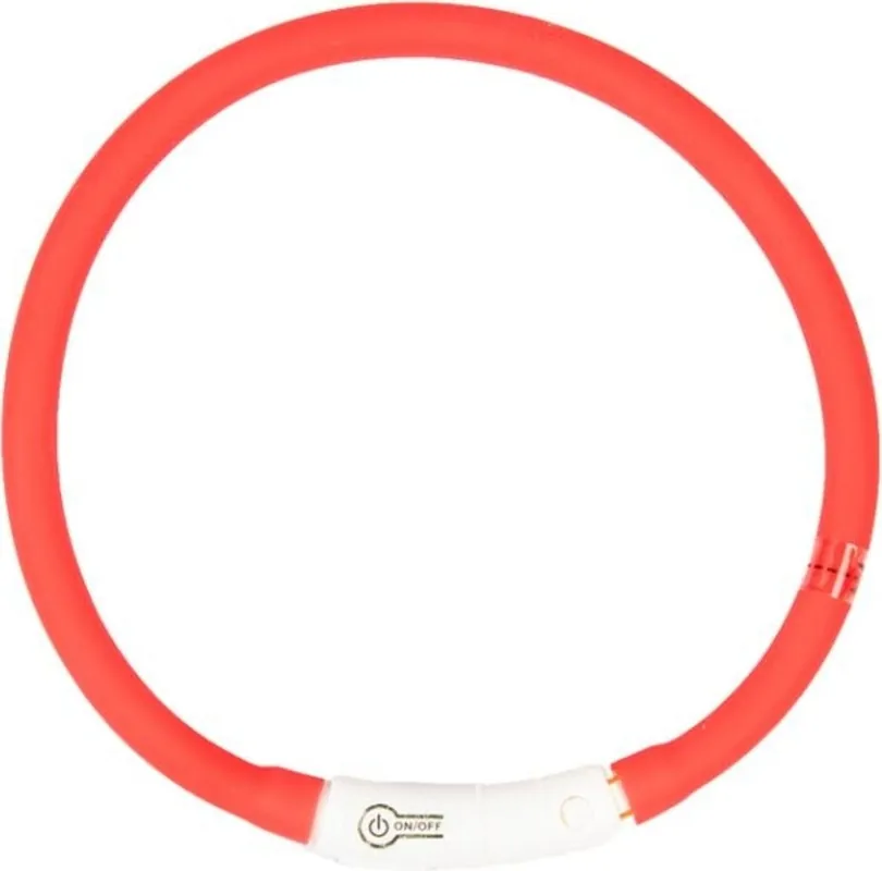 Duvoplus Collare LED Flash USB Nylon, Rosso, S Acquista Ora