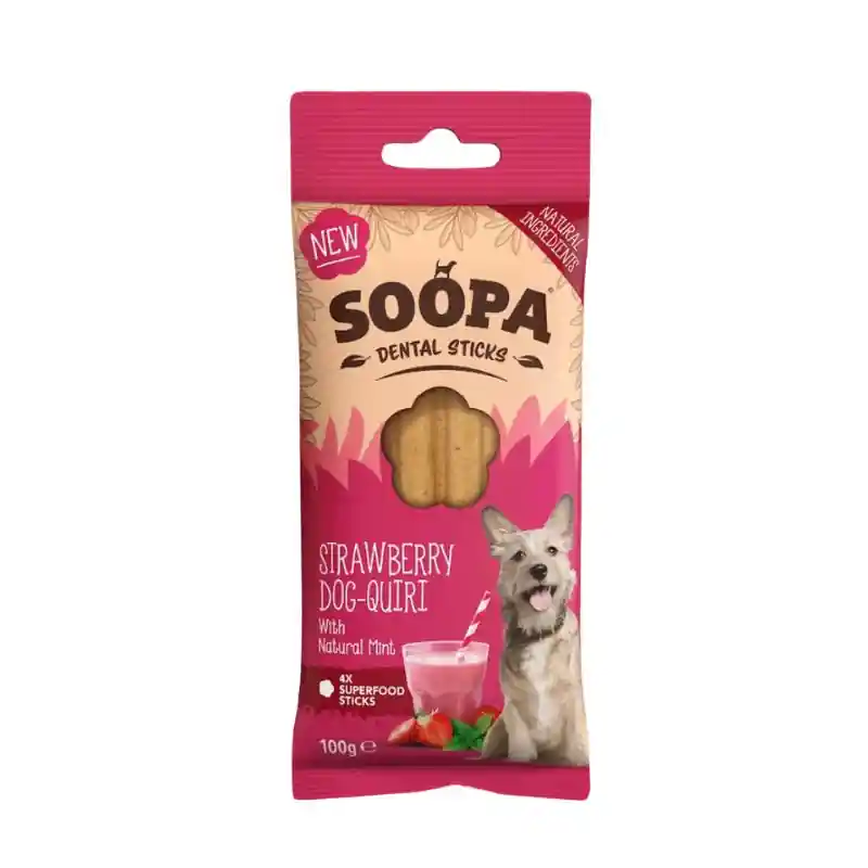 SOOPA - DENTAL STICKS - STRAWBERRY DOG - QUIRI Affare