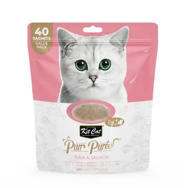 Kit Cat - Linea Puree - Tonno e Salmone 40x15g Nuova Collezione