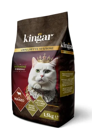 Kingar Cat Busta Crocchette 1,5Kg Manzo Novità