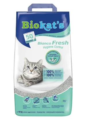 Biokat‘s Lettiera agglomerante Bianco Fresh lettiera profumata 10Kg Promozione Esclusiva