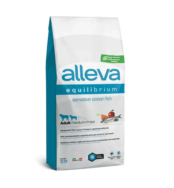 Alleva Adult Crocchette Per Cani Equilibrium Sensitive con Pesce 12 kg Prezzo Basso