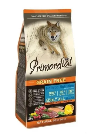 Bestseller Primordial Grain Free Cibo Per Cani Gusto Anatra E Trota 2Kg