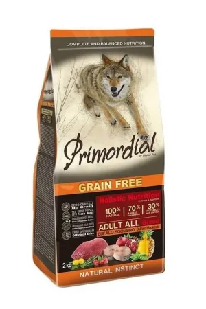 Primordial Grain Free Cibo Per Cani Gusto Bufalo E Sgombro 2Kg Soddisfatti O Rimborsati
