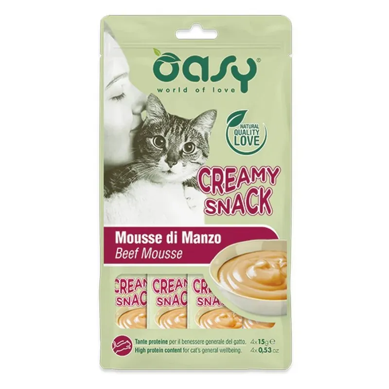 Oasy Gatto Snack Creamy Mousse Cf. (4X15) Gr Occasione Imperdibile