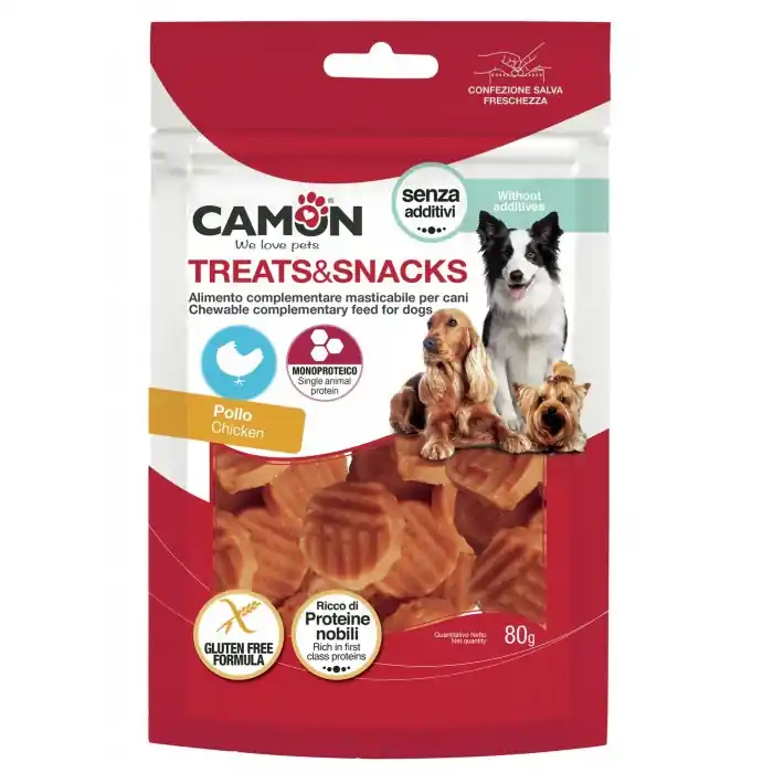 Camon Cane Snack Monetine di pollo grigliate 3cm 80gr Solo Oggi