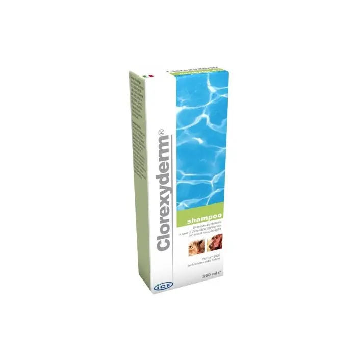 Prezzo Ridotto ICF Clorexyderm Shampoo 250ml per Cani e Gatti