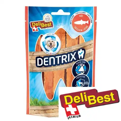 Ultime Pezzi Filetti di SALMONE Delibest Dentrix Snack per Cani