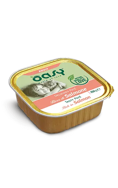 Direttamente Dal Produttore OASY Delizioso Patè al Salmone per gatti